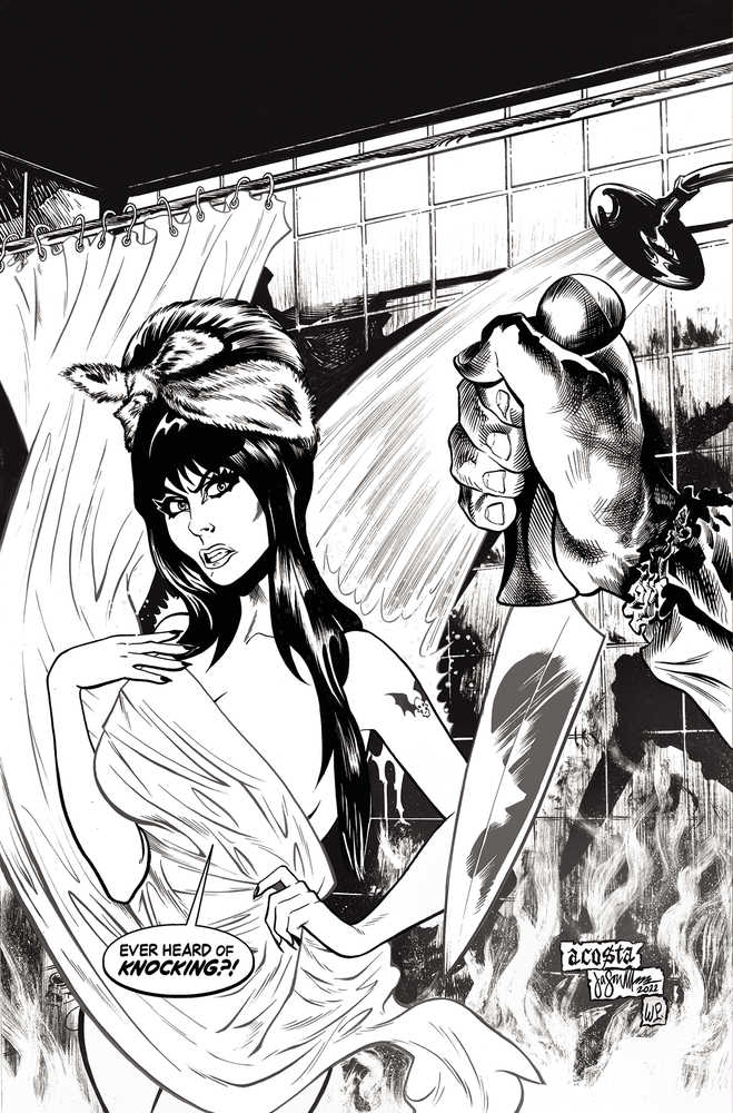 Elvira In Horrorland #1 Cover O 7 Copy Variant Edition Acosta Black & White Vir | Odin's Place