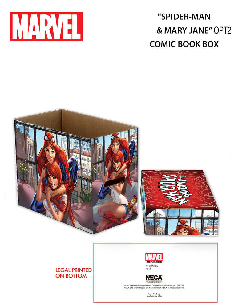 Marvel Spider-Man & Mj 5pk Short Comic Storage Box | Odin's Place