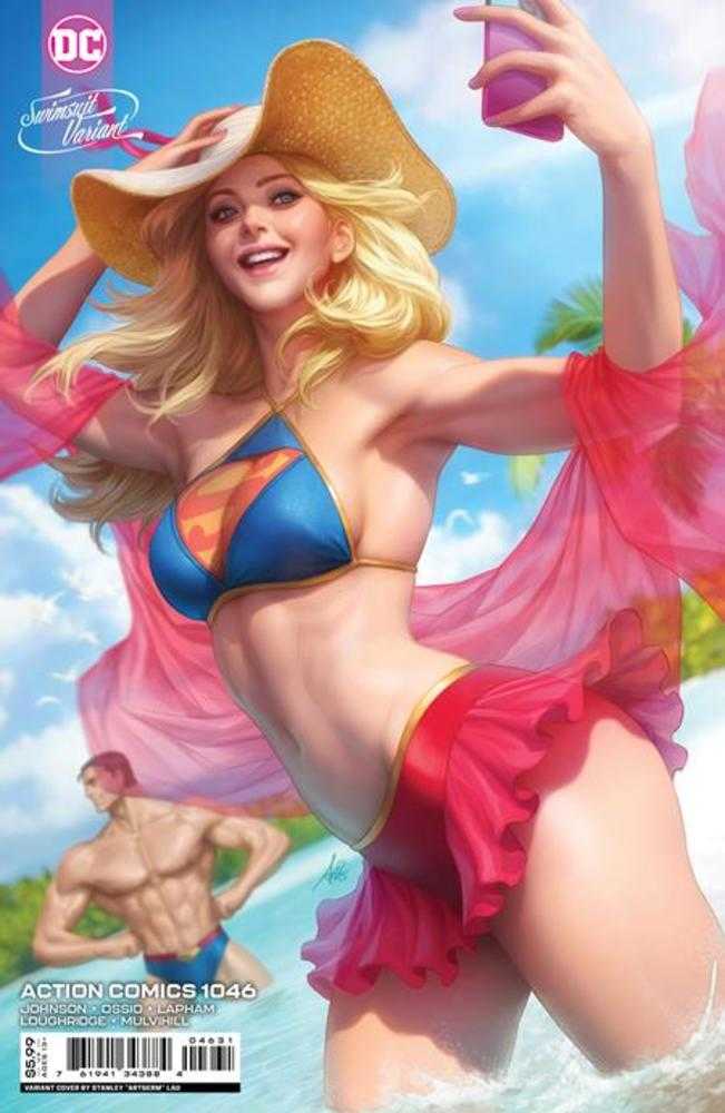 Action Comics #1046 Cover C Stanley Artgerm Lau Swimsuit Card Stock Variant | Odin's Place