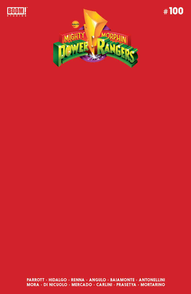 Mighty Morphin Power Rangers #100 Cover D Blank Sketch Variant | Odin's Place