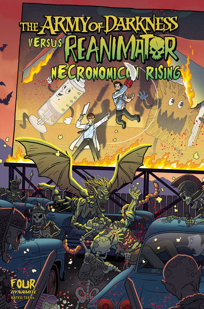Aod vs Reanimator Necronomicon Rising #4 Cover A Fleecs | Odin's Place