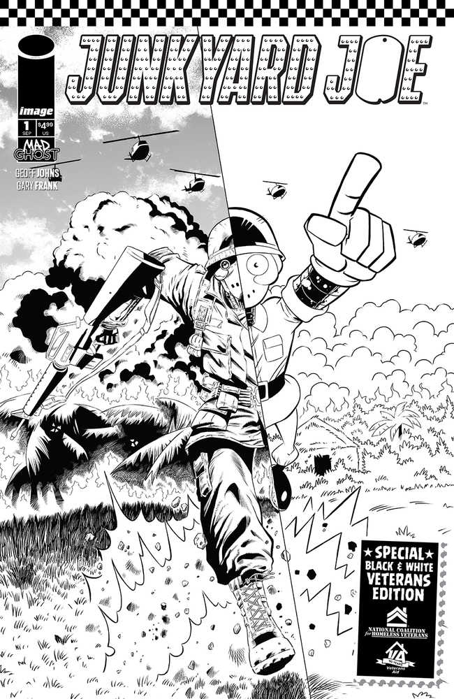 Junkyard Joe #1 Black & White Veterans Edition Cover B Love | Odin's Place