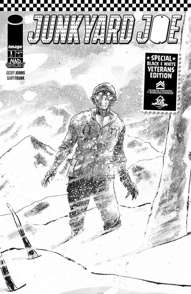 Junkyard Joe #1 Black & White Veterans Edition Cover C Mutti | Odin's Place
