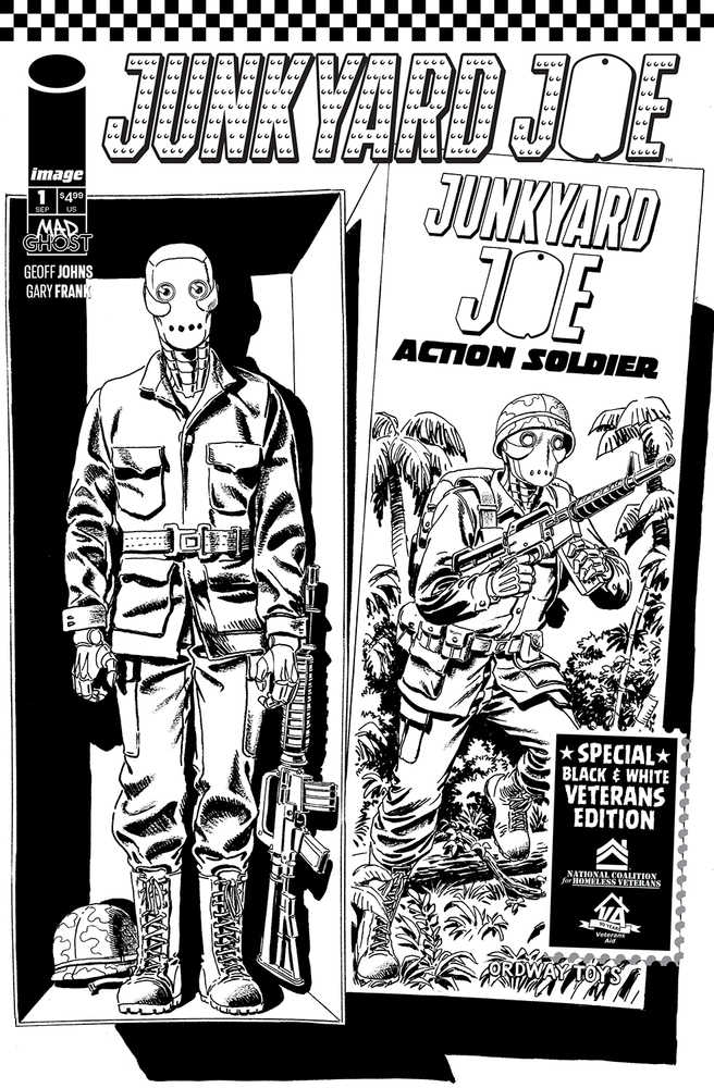 Junkyard Joe #1 Black & White Veterans Edition Cover D Ordway | Odin's Place