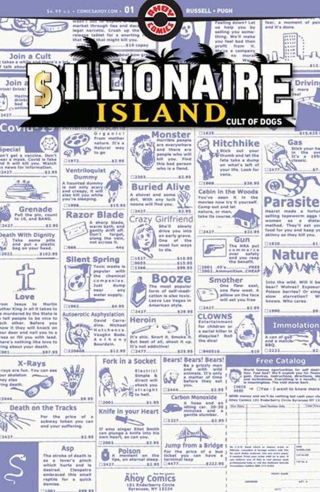 Billionaire Island Cult Of Dogs #1 (Of 6) Cover B 3 Copy Shannon Wheeler Unlock Variant (Mature) | Odin's Place