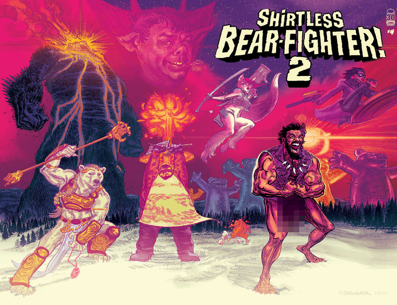 Shirtless Bear-Fighter 2 #4 (Of 7) Cover B Brunner | Odin's Place