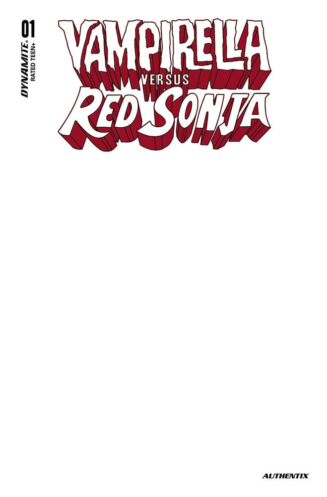Vampirella vs Red Sonja #1 Cover F Blank Authentix | Odin's Place