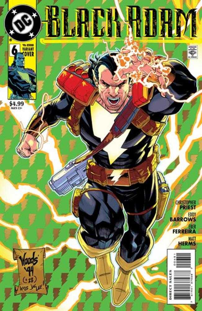 Black Adam #6 Cover D Pete Woods 90s Cover Month Card Stock Variant | Odin's Place