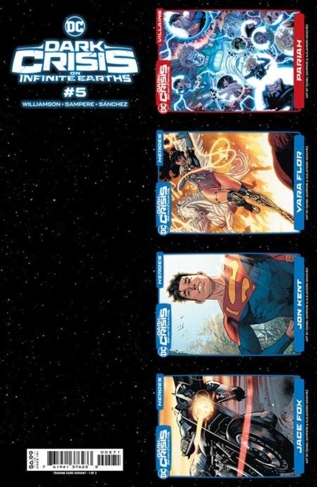 Dark Crisis On Infinite Earths #5 (Of 7) Cover G Perforation Trading Card 1 Of 2 Card Stock Variant | Odin's Place
