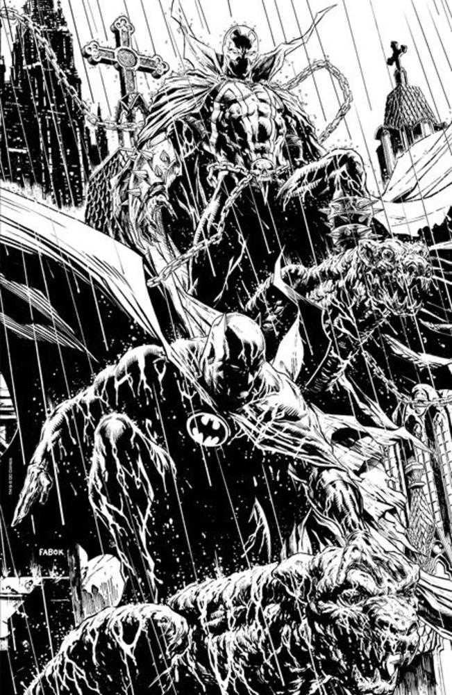 Batman Spawn #1 (One Shot) Cover L 1 in 25 Jason Fabok Black & White Variant | Odin's Place