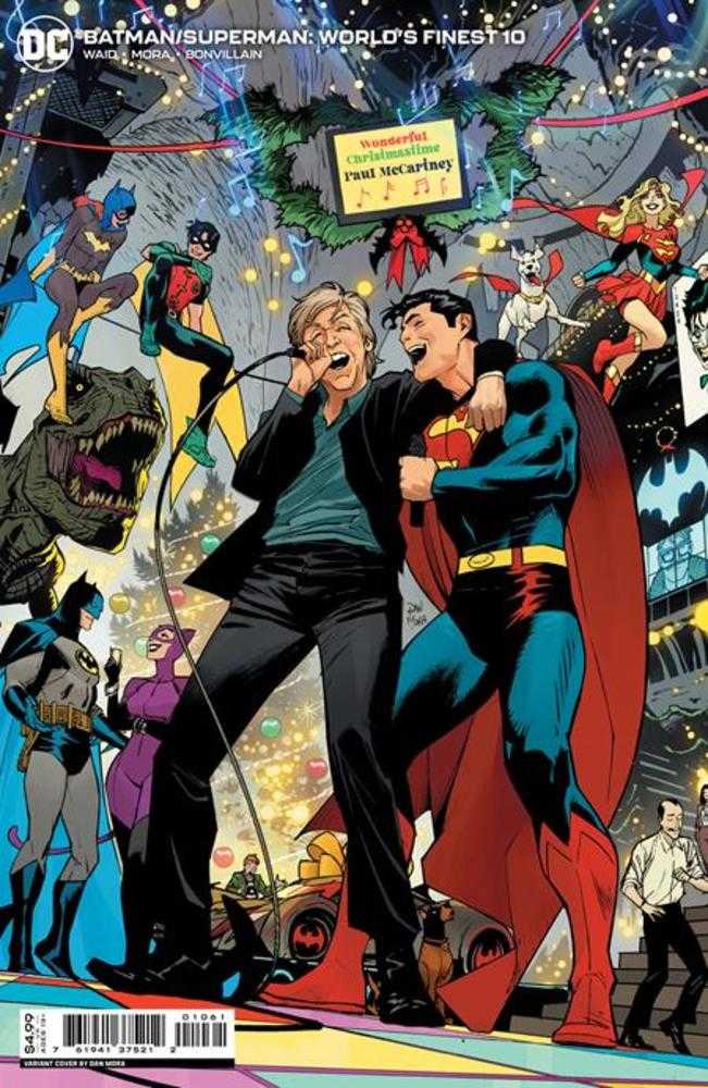 Batman Superman Worlds Finest #10 Cover C Dan Mora Mccartney Holiday Card Stock Variant | Odin's Place