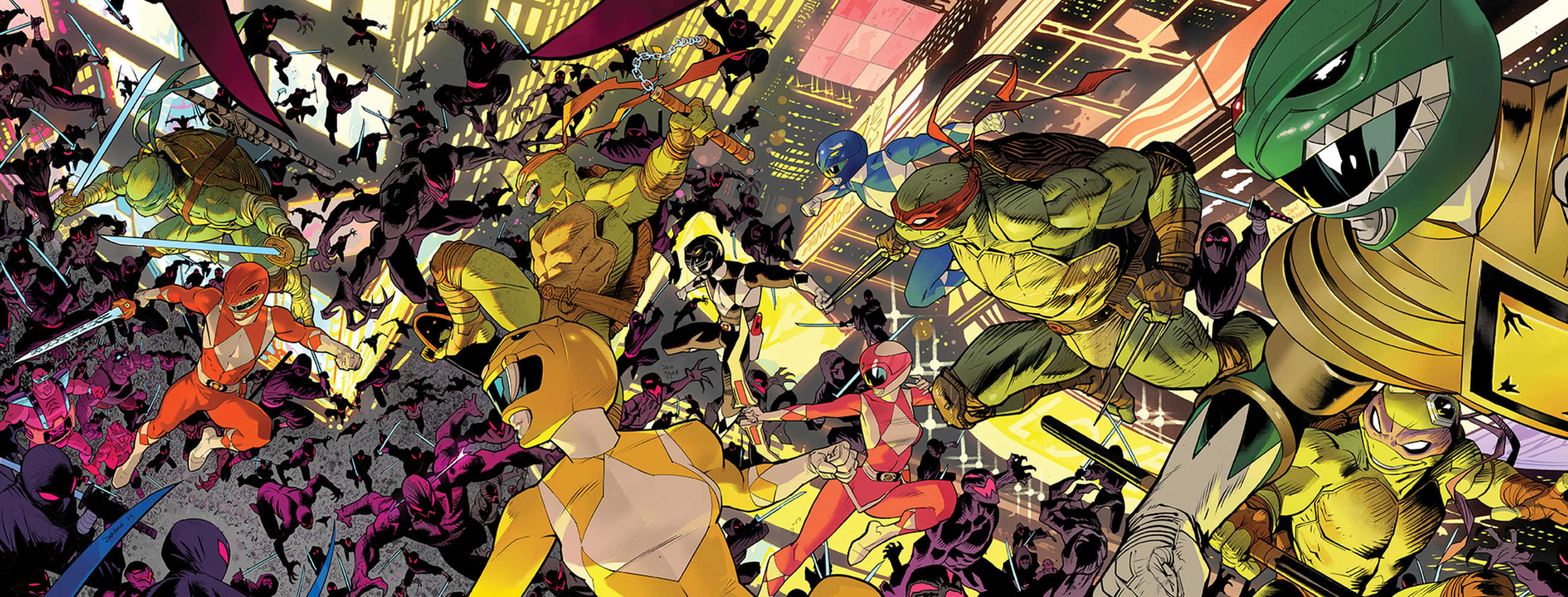 Mmpr Teenage Mutant Ninja Turtles II #1 (Of 5) Cover E Double Gatefold Variant Mora | Odin's Place