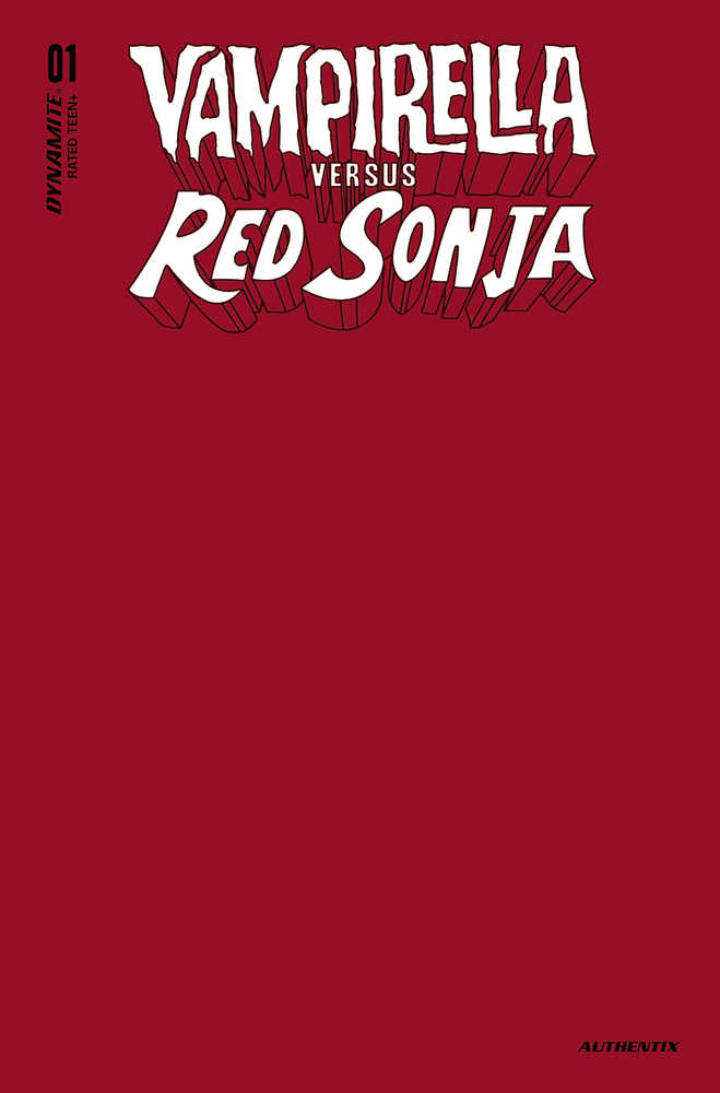 Vampirella vs Red Sonja #1 Cover S Foc Vampire Blood Red Blank | Odin's Place