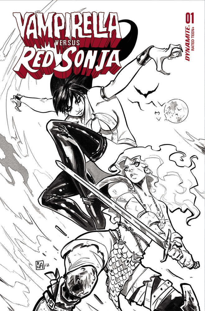 Vampirella vs Red Sonja #1 Cover V 7 Copy Foc Variant Edition Ranaldi Black & White | Odin's Place