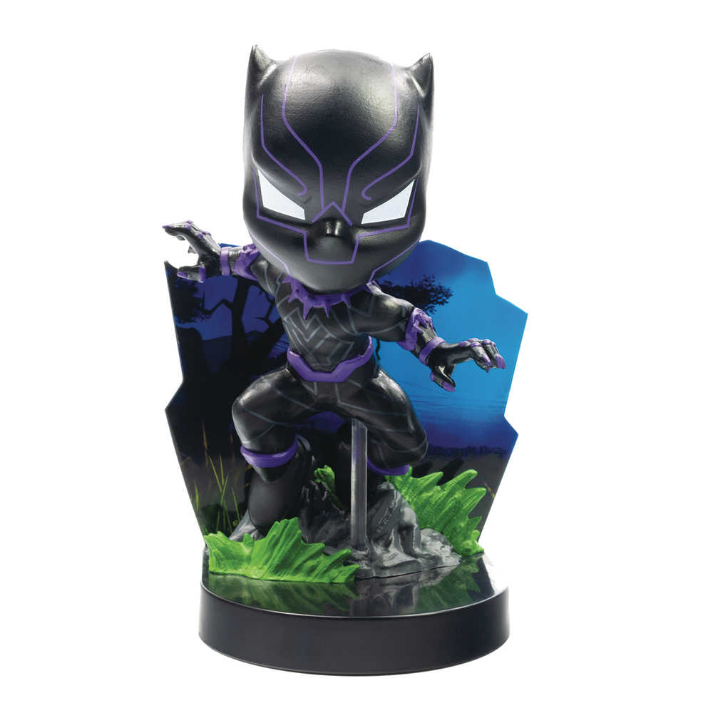 Superama Marvel Black Panther Vibranium Glow Suit Previews Exclusive Diorama | Odin's Place