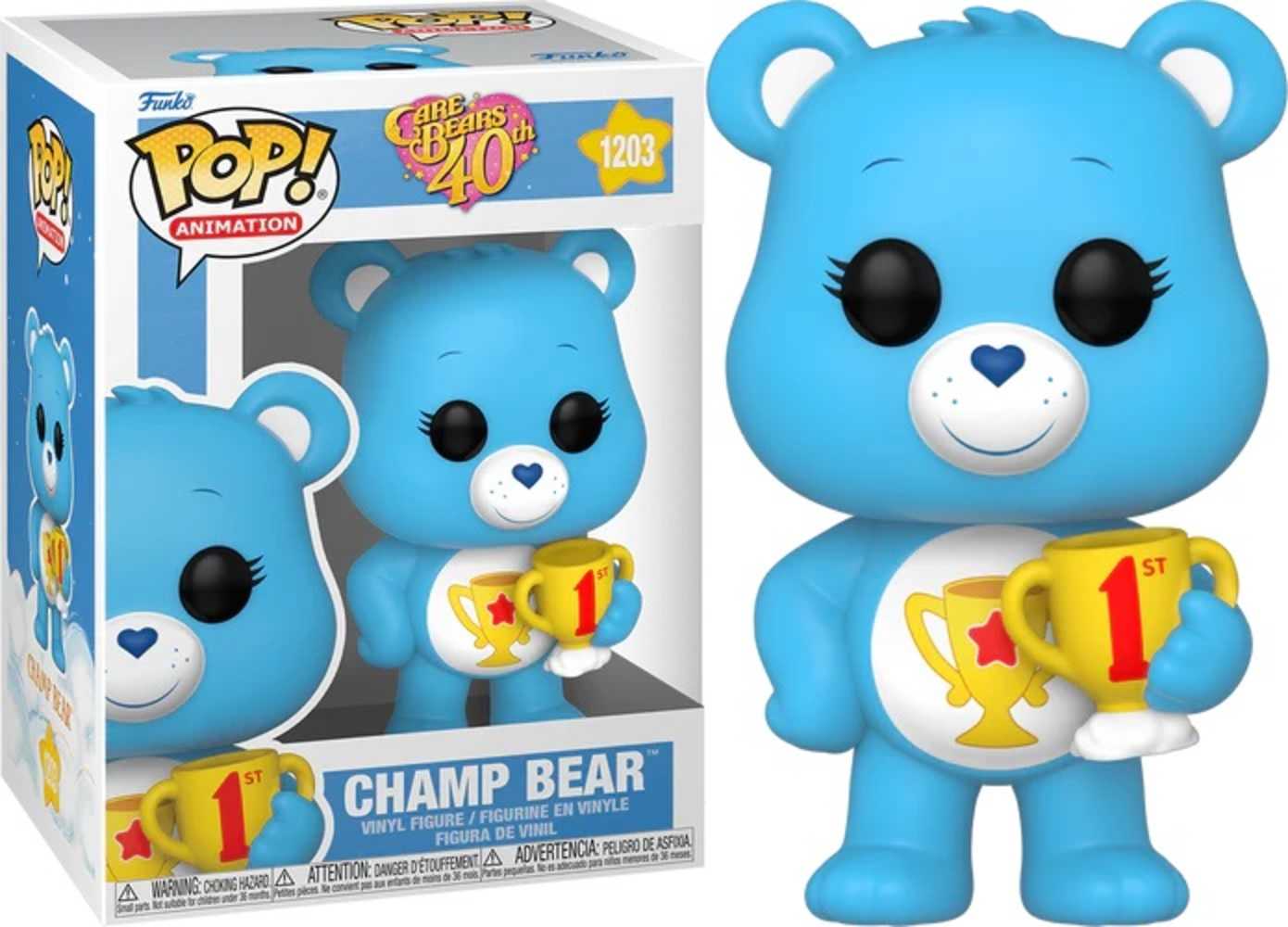Pop Animation Care Bears 40th Champ Bear Fl with Ch Vinyl Figure (C | Odin's Place