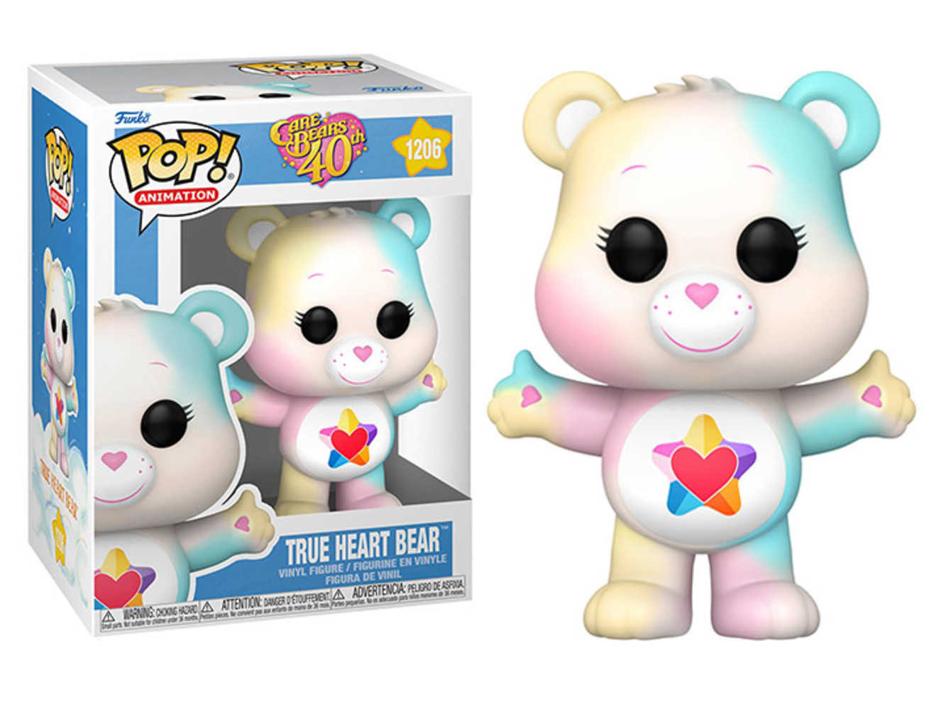 Pop Animation Care Bears 40th Anniversary True Heart Bear Vinyl Figure | Odin's Place