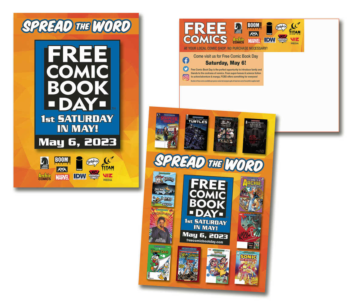 Free Comic Book Day 2023 Postcards (Bundle Of 50) | Odin's Place