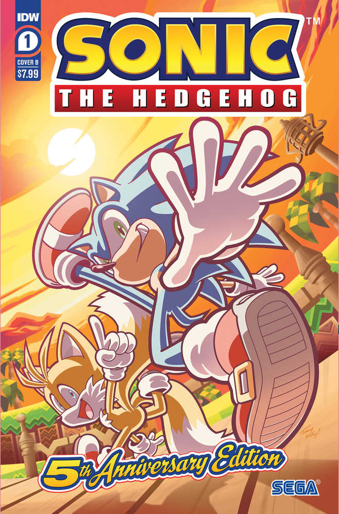 Sonic The Hedgehog #1 5TH Anniversary Edition Cover B Yardley | Odin's Place