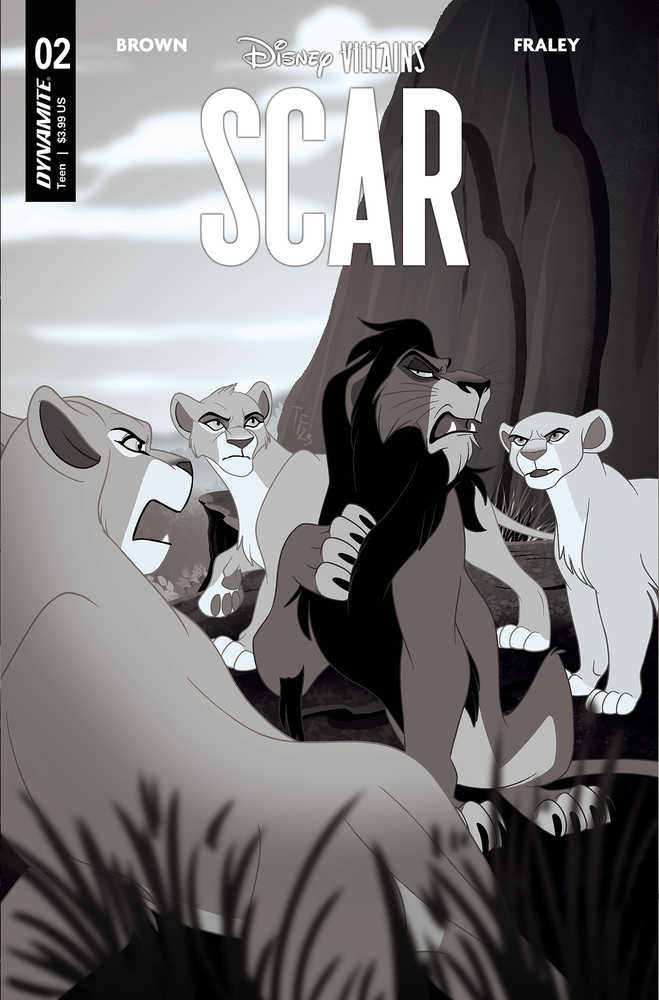 Disney Villains Scar #2 Cover G 10 Copy Variant Edition Forstner Black & White | Odin's Place