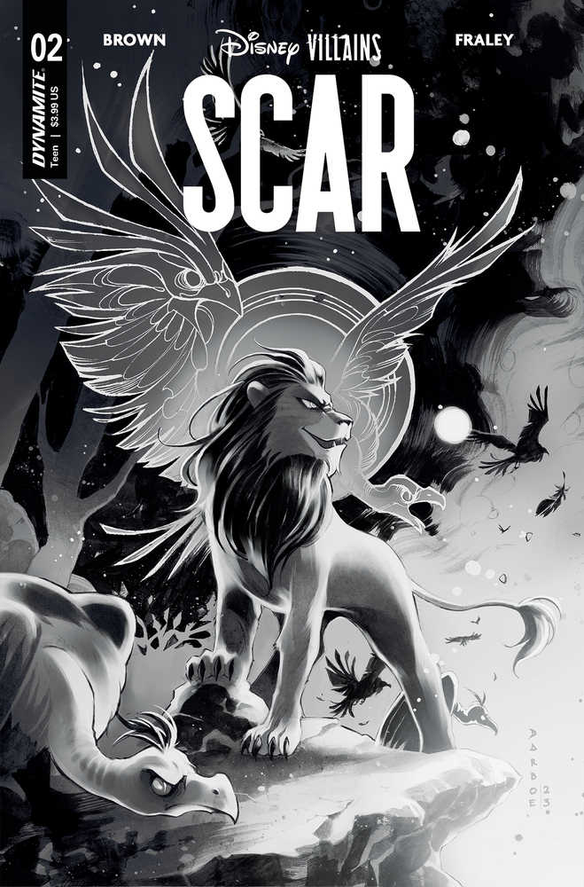 Disney Villains Scar #2 Cover H 15 Copy Variant Edition Darboe Black & White | Odin's Place