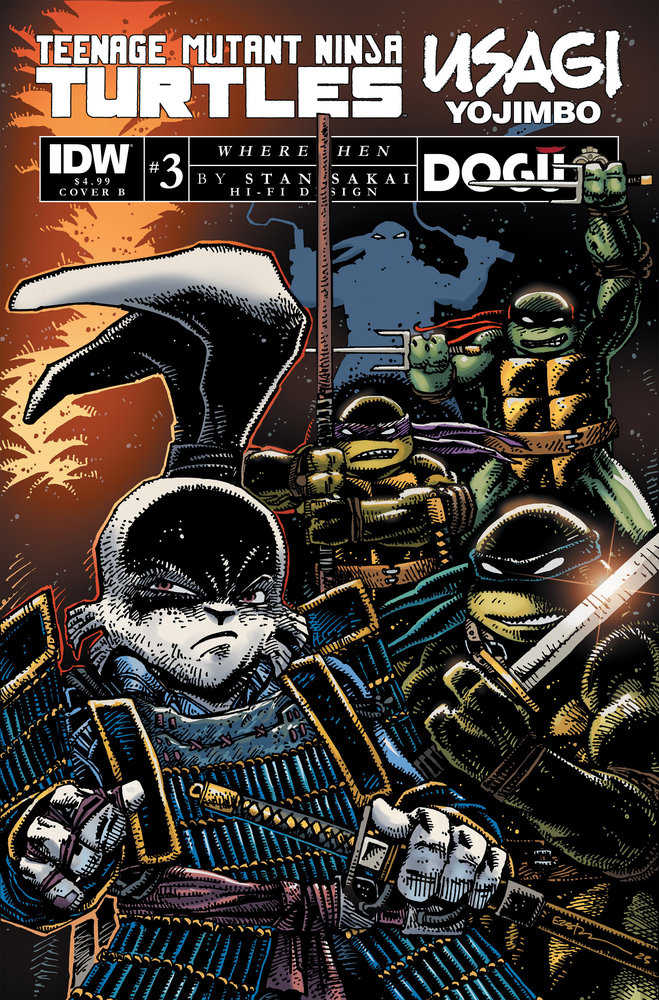 Teenage Mutant Ninja Turtles/Usagi Yojimbo: Wherewhen #3 Variant B (Eastman) | Odin's Place