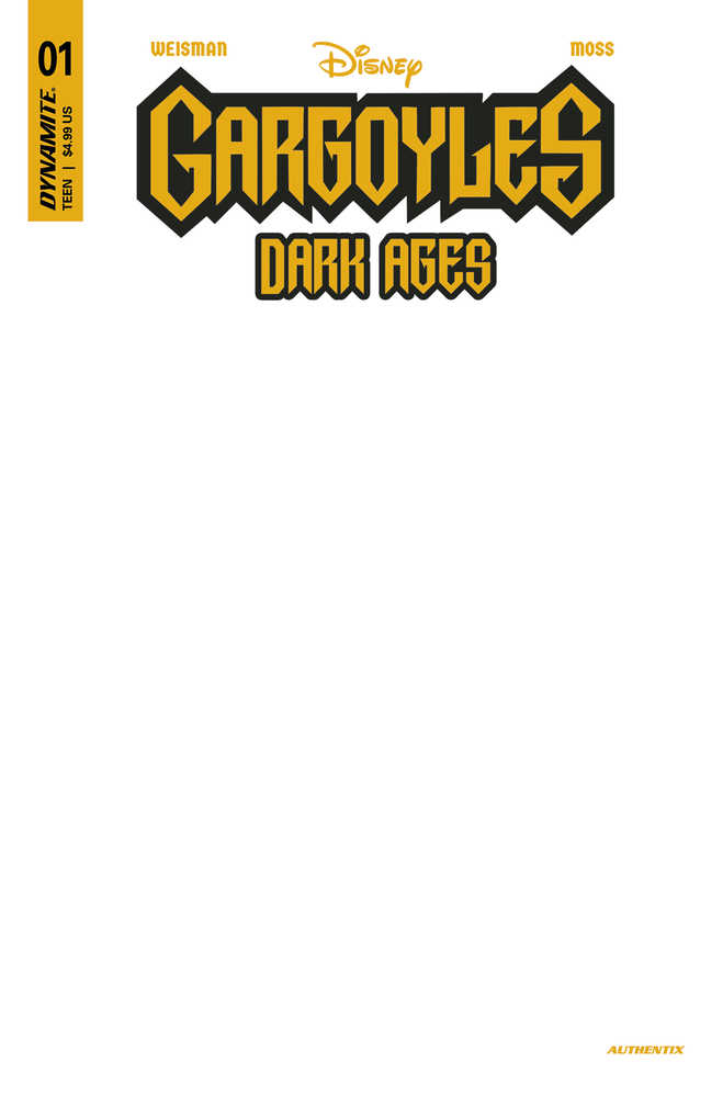 Gargoyles Dark Ages #1 Cover G Blank Authentix | Odin's Place