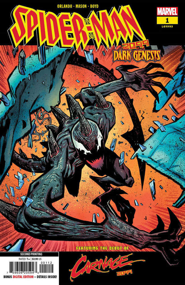 Spider-Man 2099: Dark Genesis 1 Justin Mason 2nd Print Variant | Odin's Place