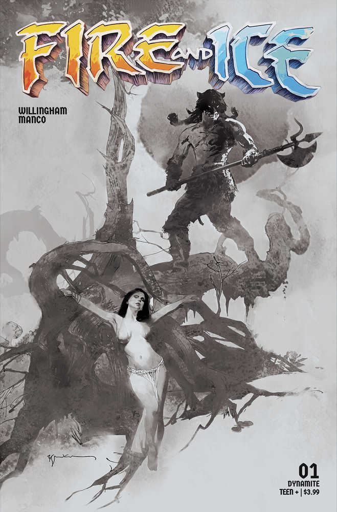 Fire And Ice #1 Cover L 20 Copy Variant Edition Sienkiewicz Line Art | Odin's Place