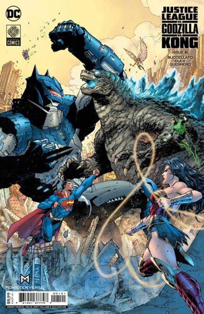 Justice League vs Godzilla vs Kong #1 (Of 7) Cover B Jim Lee & Scott Williams Card Stock Variant | Odin's Place