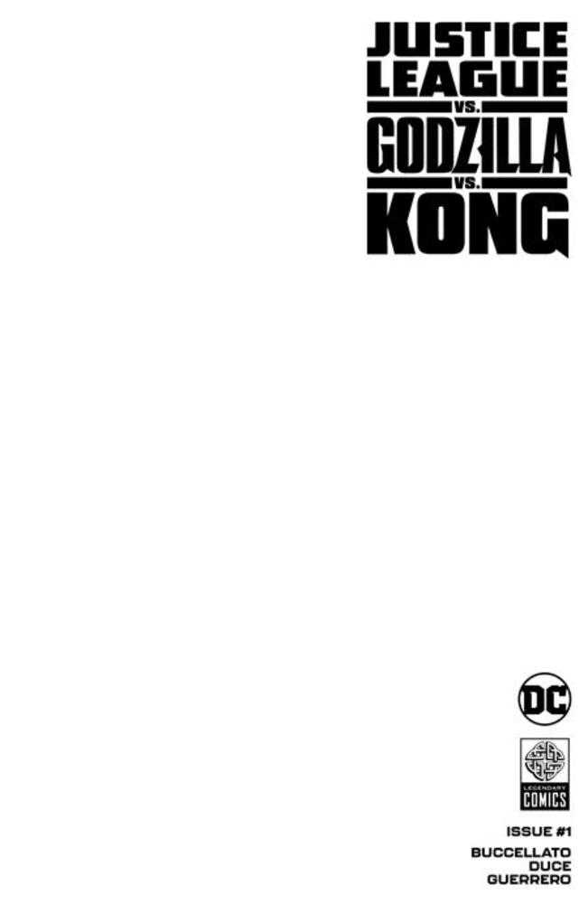 Justice League vs Godzilla vs Kong #1 (Of 7) Cover D Blank Card Stock Variant | Odin's Place