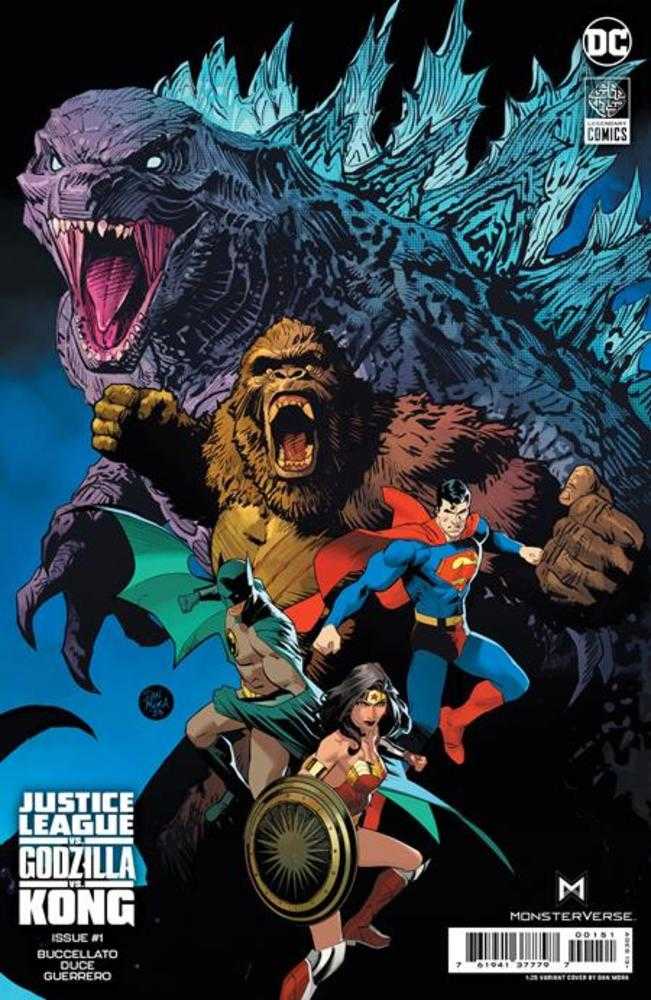 Justice League vs Godzilla vs Kong #1 (Of 7) Cover H 1 in 25 Dan Mora Card Stock Variant | Odin's Place