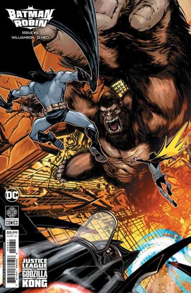 Batman And Robin #2 Cover H David Baldeon Connecting Justice League vs Godzilla vs Kong Card Stock Variant | Odin's Place