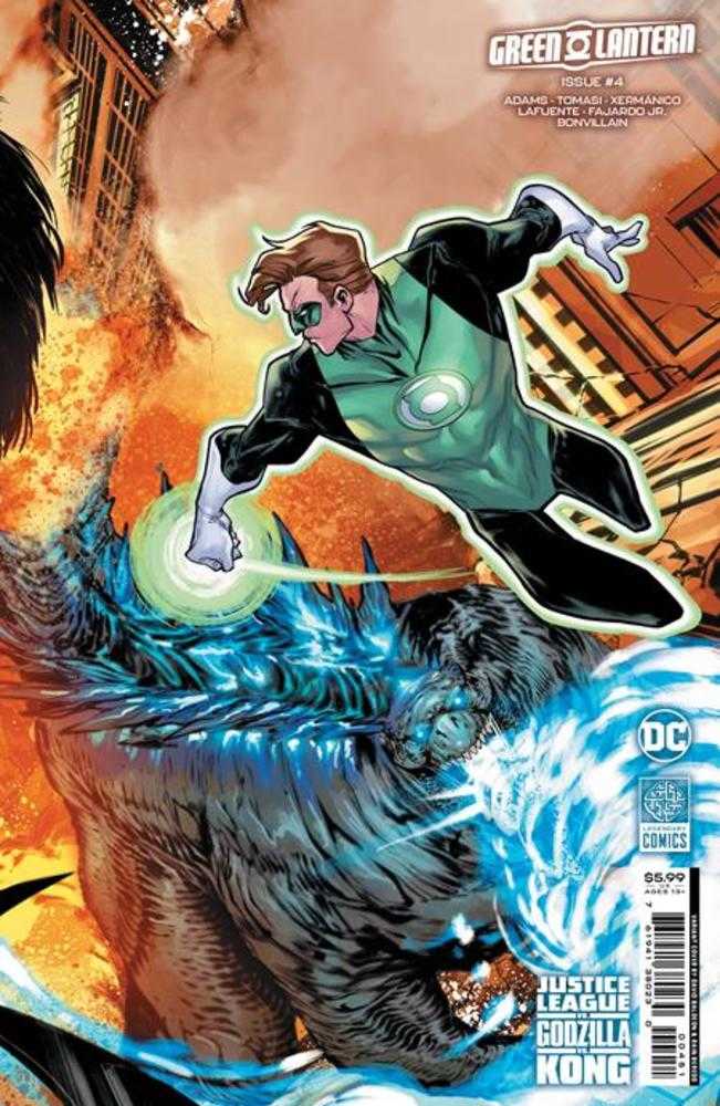 Green Lantern #4 Cover E David Baldeon Connecting Justice League vs Godzilla vs Kong Card Stock Variant | Odin's Place