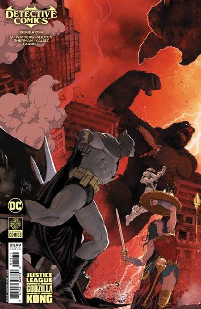 Detective Comics #1074 Cover G Mikel Janin Justice League vs Godzilla vs Kong Card Stock Variant | Odin's Place