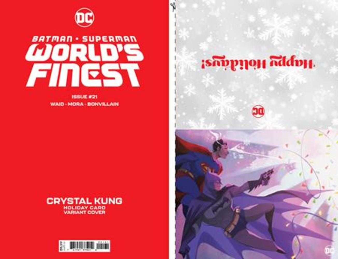 Batman Superman Worlds Finest #21 Cover C Crystal Kung DC Holiday Card Special Edition Variant | Odin's Place