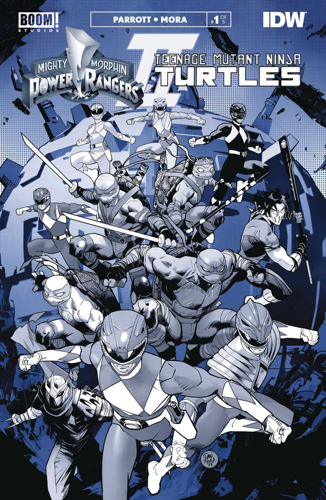 Mmpr Teenage Mutant Ninja Turtles II Black & White Edition #1 Cover A Mora | Odin's Place