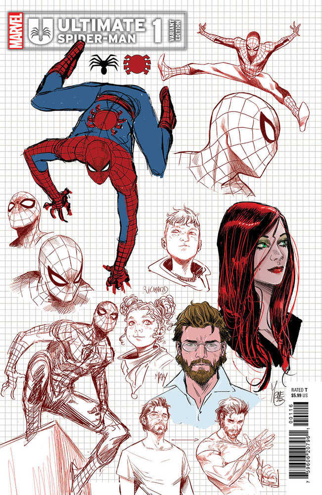 Ultimate Spider-Man 1 Marco Checchetto Design Variant | Odin's Place