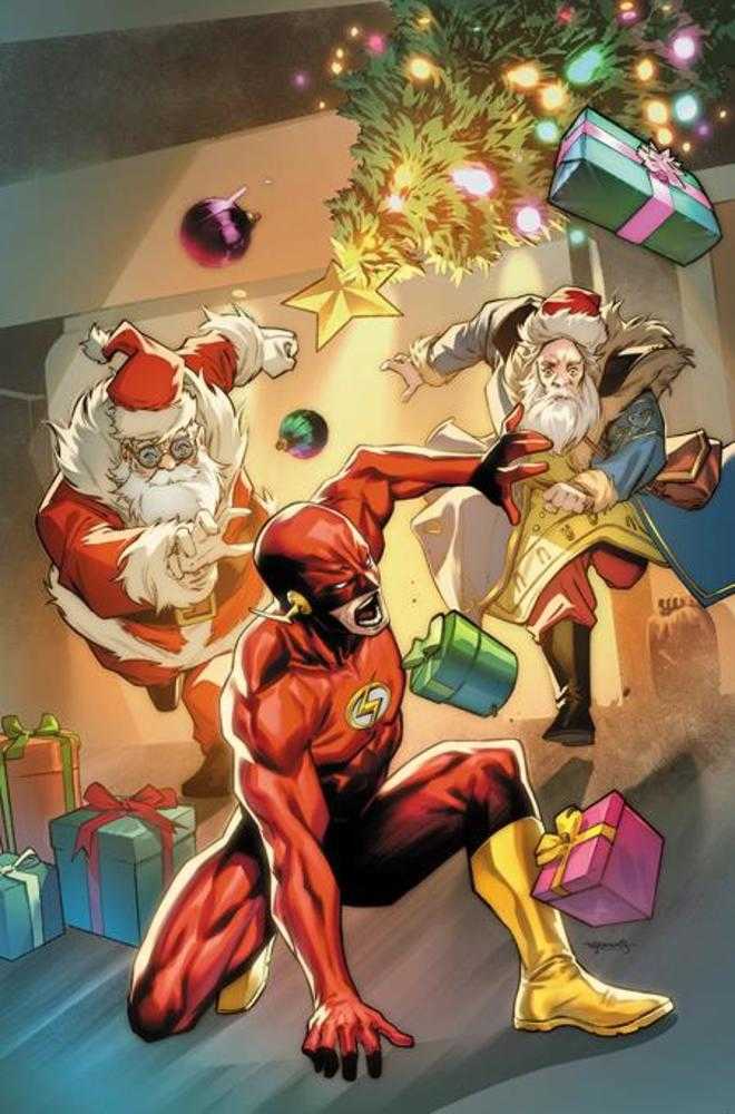 Flash #4 Cover D Stephen Segovia Santa Card Stock Variant | Odin's Place