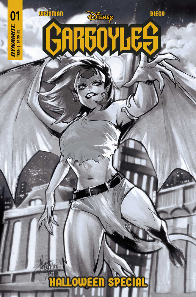 Gargoyles Halloween Sp #1 Cover G 7 Copy Foc Variant Edition Andolfo Black & White | Odin's Place