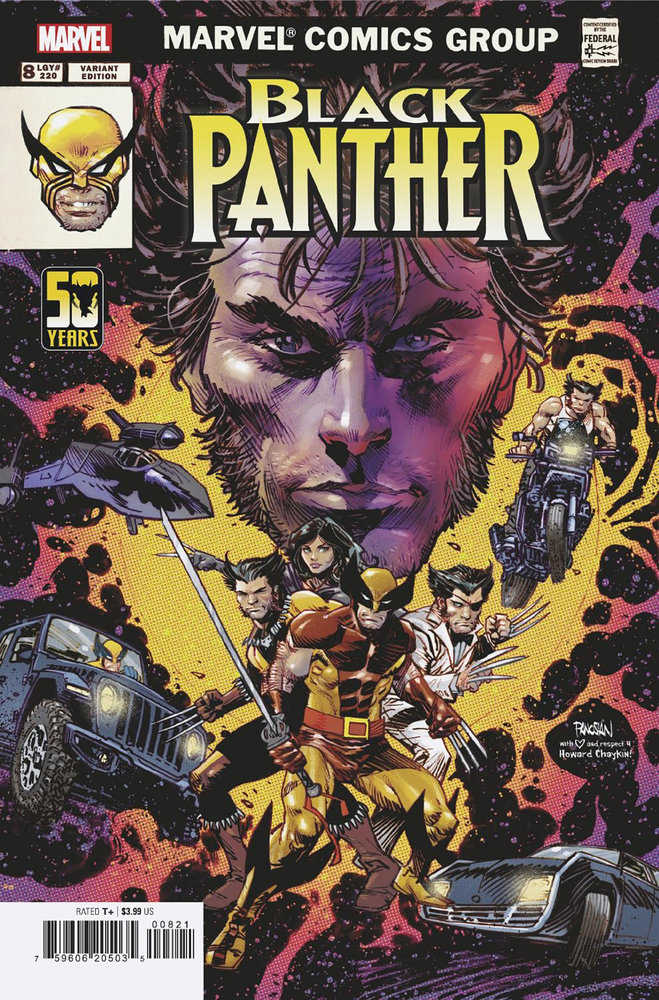 Black Panther 8 Dan Panosian Wolverine Wolverine Wolverine Variant | Odin's Place