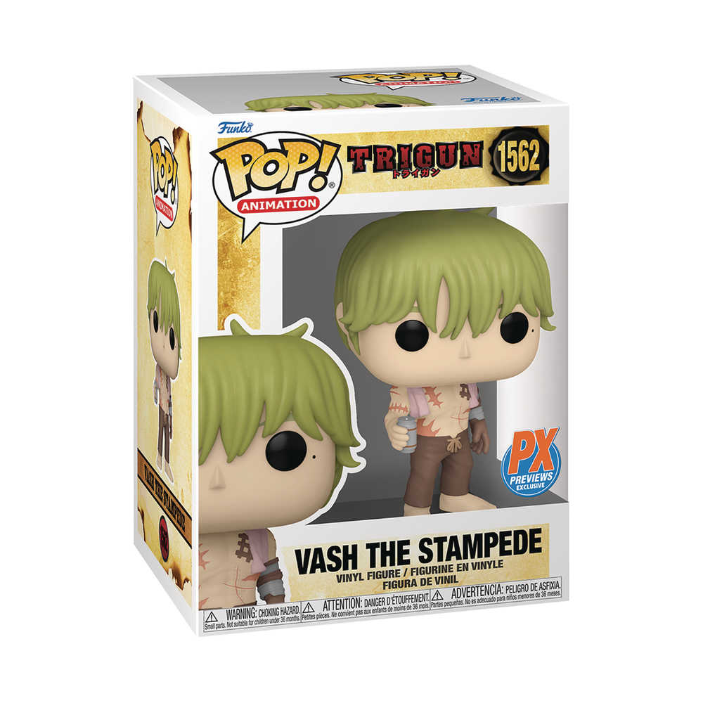 Pop Animation Trigun Vash Shirtless Previews Exclusive Vinyl Figure | Odin's Place