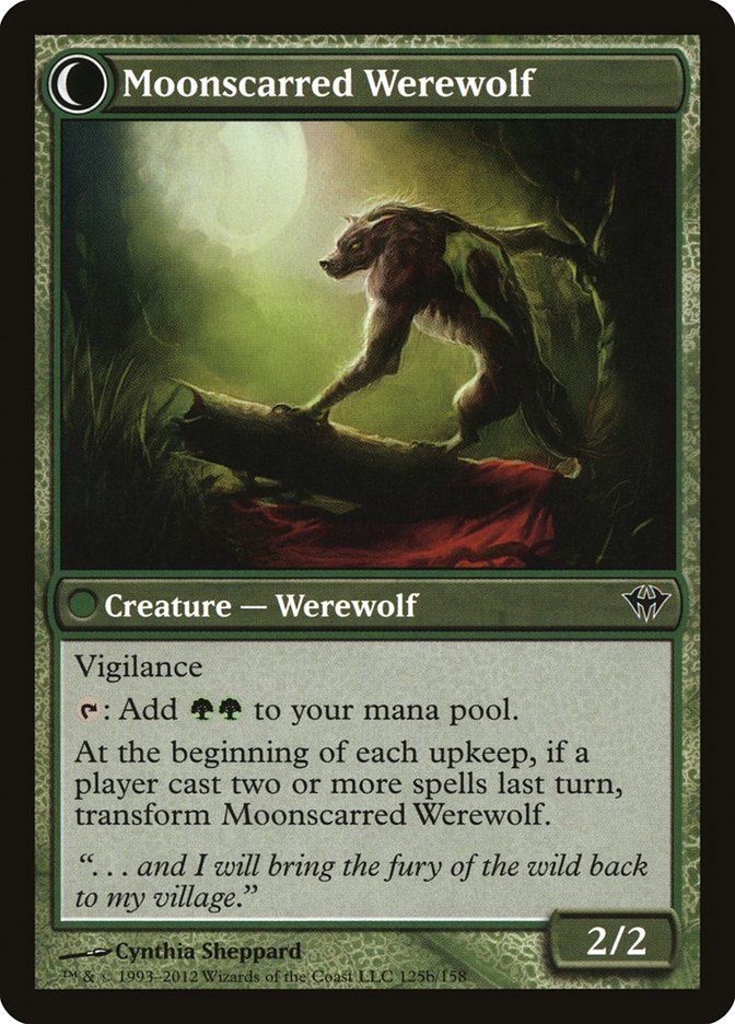 Scorned Villager // Moonscarred Werewolf [Dark Ascension] | Odin's Place