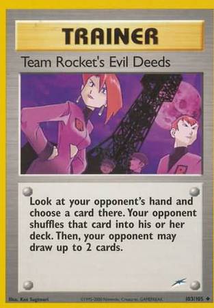 Team Rocket's Evil Deeds (103/105) [Neo Destiny Unlimited] | Odin's Place
