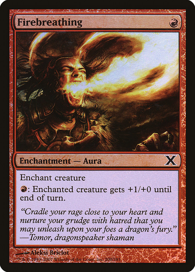 Firebreathing (Premium Foil) [Tenth Edition] | Odin's Place