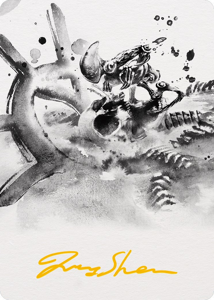 Myr Convert Art Card (Gold-Stamped Signature) [Phyrexia: All Will Be One Art Series] | Odin's Place