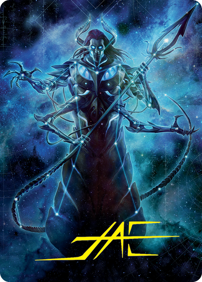 Heliod, the Warped Eclipse Art Card (Gold-Stamped Signature) [March of the Machine Art Series] | Odin's Place