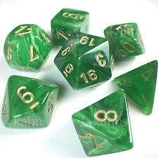 Chessex Vortex: Poly Green/Gold Poly 7 Set | Odin's Place