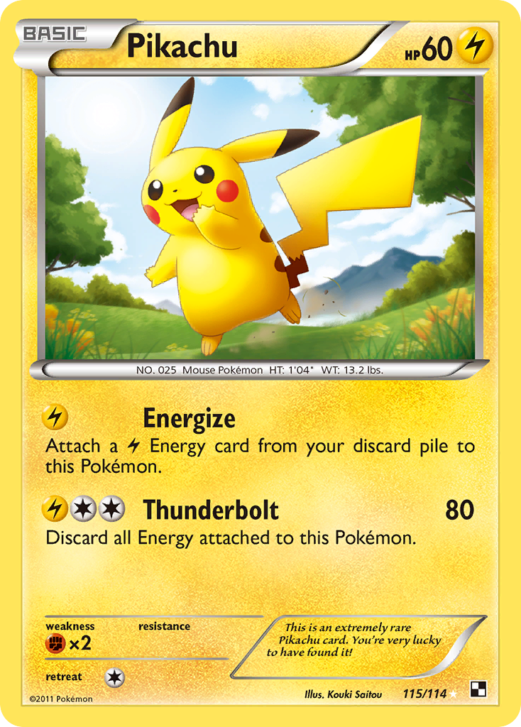 Pikachu (115/114) [Black & White: Base Set] | Odin's Place