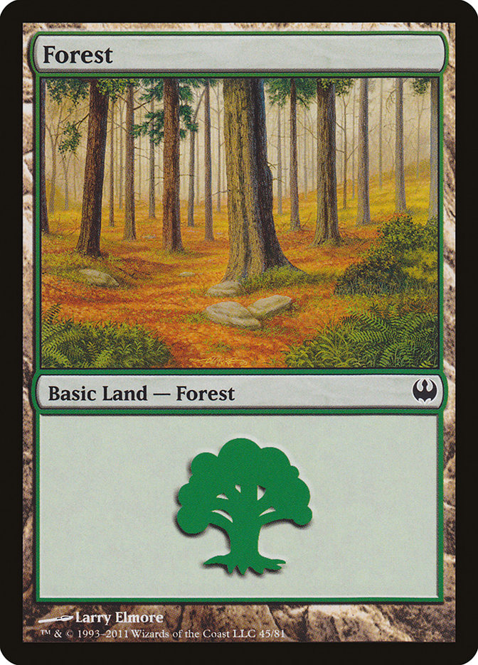 Forest (45) [Duel Decks: Knights vs. Dragons] | Odin's Place